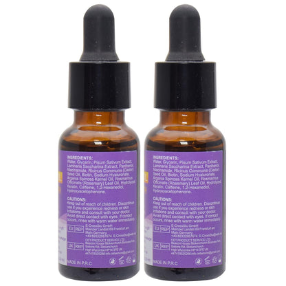 Rosemary Hair Growth Serum 2 Pack with Scalp Massager - Biotin, Argan Oil