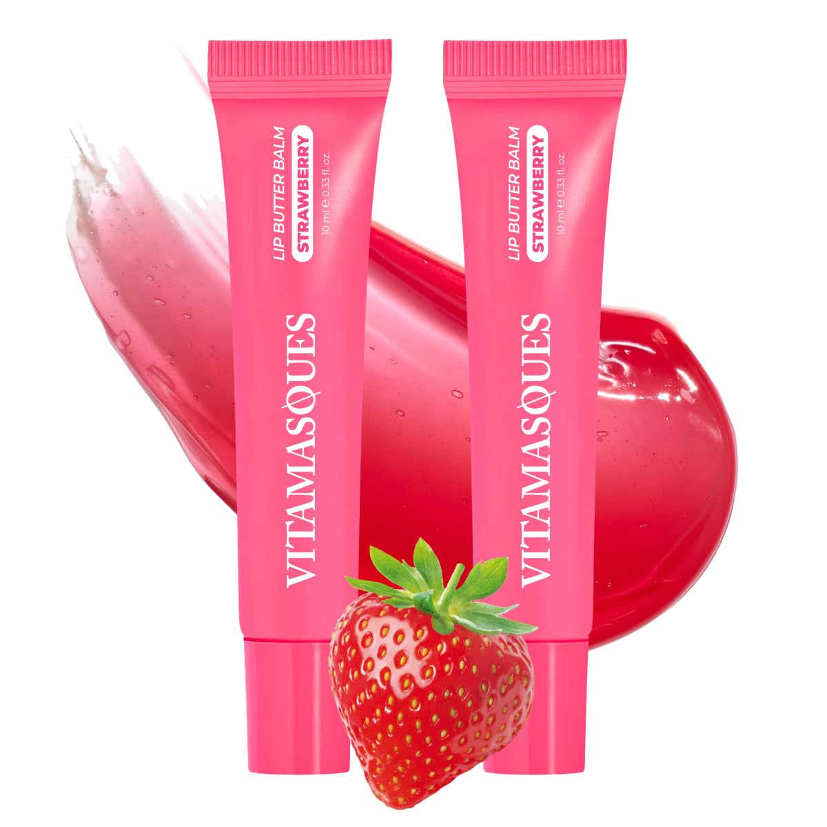 Vitamasques Lip Butter Balm Vanilla Creme, Korean Lip Balm - Peptide Lip Treatment - Lip Balm Hydrating - Light Tinted Lip Balm - Made in Korea - 0.33 Fl.Oz