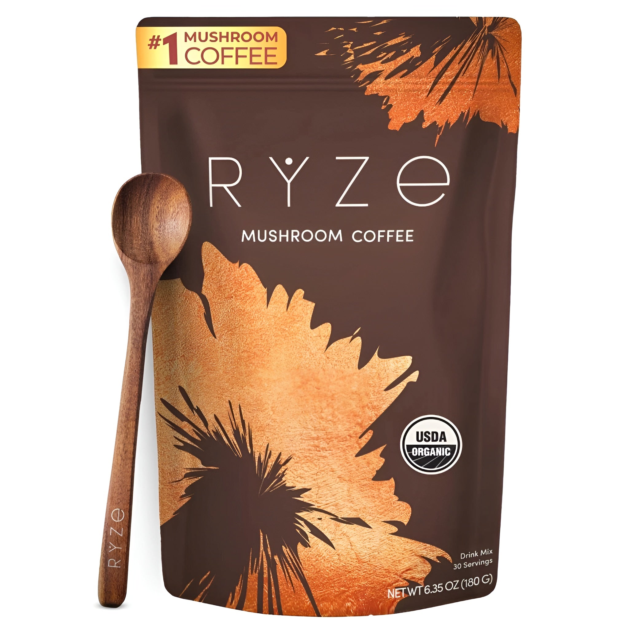 1 Pack RYZE Mushroom Coffee Organic – 30 Servings | Fast Free Shipping USA