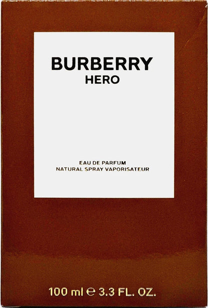 BURBERRY HERO EAU DE PARFUM SPRAY FOR MEN 3.3 Oz / 100 ml BRAND NEW ITEM!!!